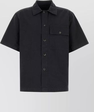 Nine In The Morning cotton shirt short sleeves chest pocket collar