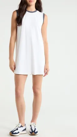 Varley Endo Court Sleeveless Minidress in White/blue Nights at Nordstrom, Size X-Large