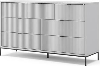 Vicco Cassettiera per camera da letto Eliza, Grigio, 140 x 81 cm, Vicco