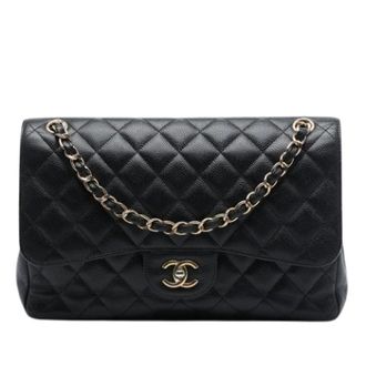 Chanel Pre-owned Double Flap Shoulder Bag - Dames - Pre-owned - Zwart - Maat: ONE Size Leer