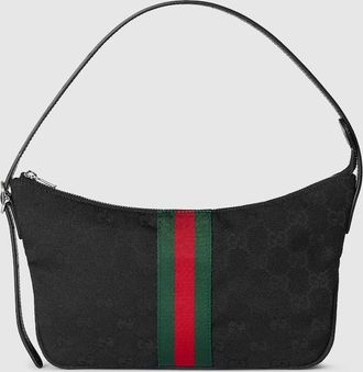Gucci Lunetta Small Crossbody Bag, Black, GG Canvas