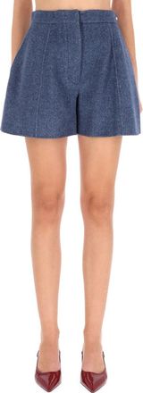 Sportmax Braiesi Tailored High-Waist Wool Shorts