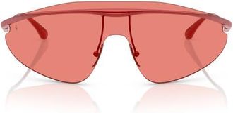 Jimmy Choo London x Ferrari 140mm Wraparound Sunglasses in Red /Red at Nordstrom