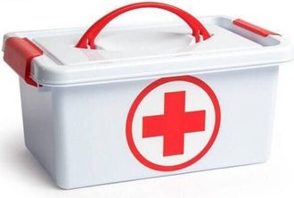 Trade Shop Trade Shop - Cassetta Con Manico Pronto Soccorso Sanitaria Contenitore Medicinali 29x18x13cm