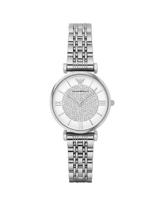 Emporio Armani Womens Emporio Armani AR1925 T-Bar Stainless Steel Ladies Watch - Silver