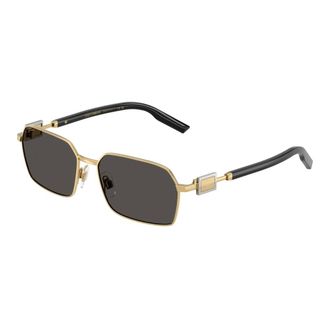 Dolce & Gabbana Sunglasses, male, Yellow, 56 MM, Geometric Gold Sunglasses