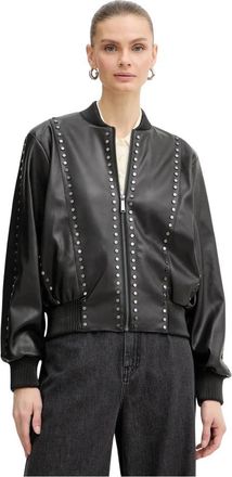 Karl Lagerfeld Bomberjack - Dames - Bomber jackets - Zwart - S - Polyester - Jassen
