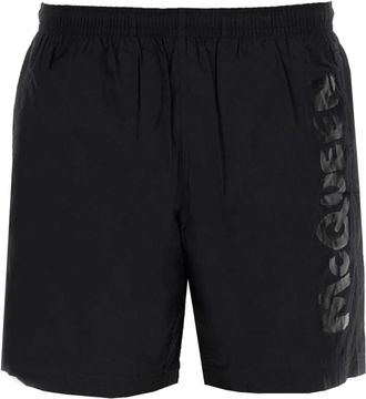 Alexander McQueen Graffiti Logo Zwemshorts - Heren - Korte Broeken - Zwart - S - Korte Broeken