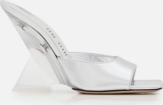 The Attico Silver Slip On Heels