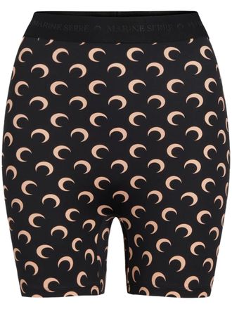Marine Serre Moon Printed Jersey Biker Shorts