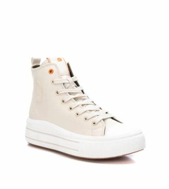 Xti Womens High-Top Sneakers Boots In Beige