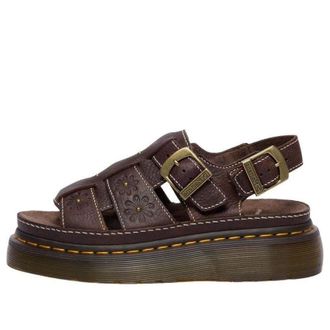 Dr. Martens (WMNS) Dr. Martens Wrenlie Open Flower Sandals Dark Brown 42339200
