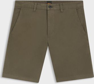 Boss Orange by Hugo Boss Mens Slim Fit Chino Shorts in Grey Cotton - Size 34 (Waist)