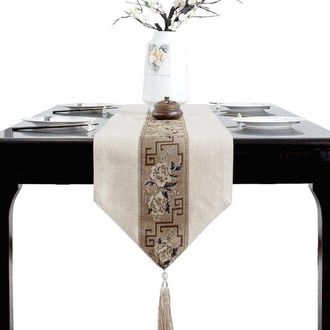 OEM Camino De Mesa - Camino De Mesa De Felpa Suave - Elegante Decoraci&oacute;n De Mesa - Para Decoraci&oacute;n Navide&ntilde;a - 1 Pieza - Blanco