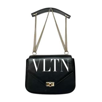 Valentino Pre-owned Shoulder Bags, female, Black, Size: ONE SIZE Pre-owned Leather shoulder-bags