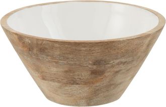 Jolipa Caja interior blanca de madera de mango 23x23x12cm