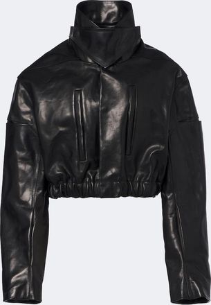 Rick Owens Chaqueta cropped de piel