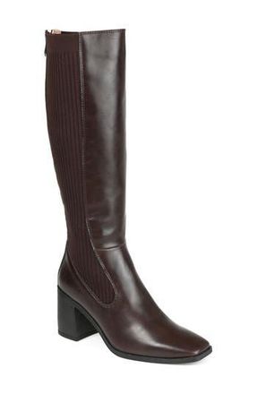 Journee Collection Winny Tall Boot in Brown at Nordstrom Rack, Size 12