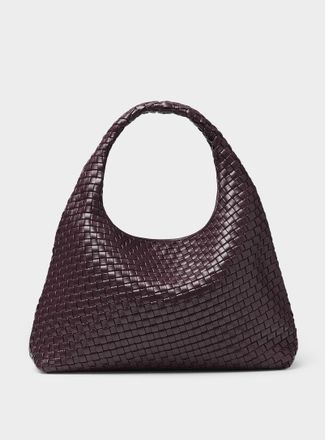 JW PEI Womens Plum braided faux-leather tote bag