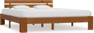 vidaXL Estructura Cama Sin Colch&oacute;n Madera Pino Marr&oacute;n Miel 180x200 Cm Vidaxl