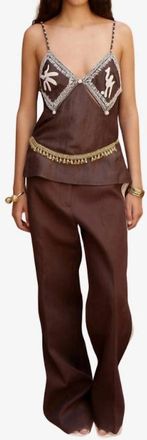 Alemais Leandra Corded Cami Top In Chocolate