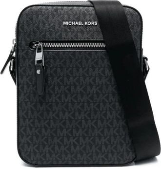 Michael Kors Jet Set Travel Medium Logo Schoudertas - Heren - Schoudertassen - Zwart - ONE Size - Polyester - Tassen