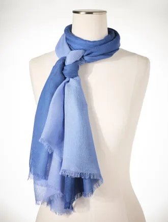 Talbots Ombr&eacute; Oblong Scarf - Vista Blue - 001 Talbots