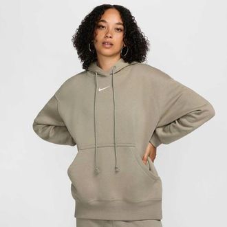 Nike Womens Phoenix Fleece OS Pullover Hoodie - Light Army/Sail Size XS