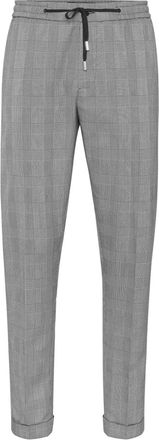 Philipp Plein Prince of Wales-check trousers - Black