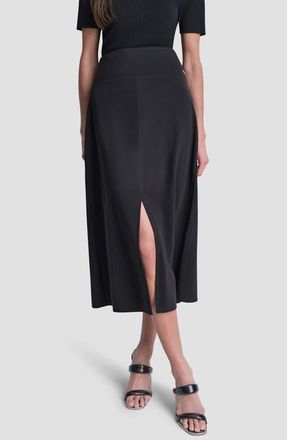 DKNY Arid A-Line Knit Midi Skirt in Black at Nordstrom, Size X-Large