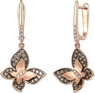Le Vian Beautiful Creations 14K Rose Gold 0.51 Ct. Tw. Diamond Dangle Earrings