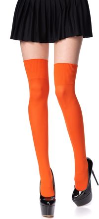 Romartex Women Girl Thigh High Socks Overknee Over the Knee High Socks Stockings, Orange