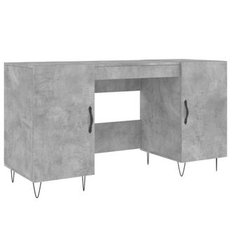 Berkfield Home Desk Concrete Grey 140x50x75 cm Engineered Wood | Size: 140 x 50 x 75 cm