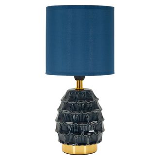 Dmora L&aacute;mpara De Mesa Talkee, Necesita 1 Bombilla, Enchufe E14, Pantalla, Azul