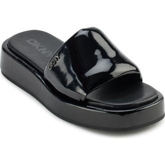 DKNY Lachine Platform Slide Sandal in Black at Nordstrom Rack, Size 7