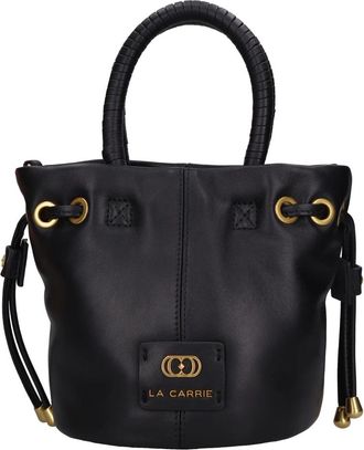La Carrie Petra Leren Tas - Dames - Handtassen - Zwart - ONE Size - Leer - Tassen