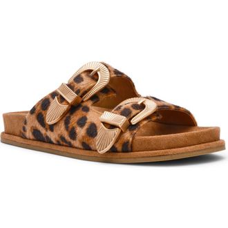 Dolce Vita Percy Slide Sandal in Leopard Faux Calf Hair at Nordstrom Rack, Size 9.5