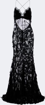 Roberto Cavalli Lace and velvet gown