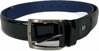Van Bommel Floris Heren Riem Zwart Lakleer - Heren - Riemen - Zwart - 95 CM - Leer - Accessoires