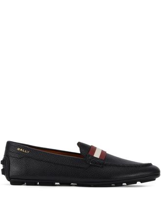 Bally grained leather loafers - men - Grained Calf Leather/Calf Leather/Calf Leather/Rubber - 40 - Black