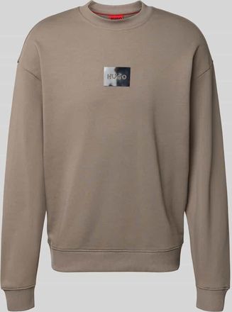 HUGO BOSS Regular Fit Sweatshirt aus reiner Baumwolle Modell DAYLO in Hellbraun, Gr&ouml;&szlig;e XXL