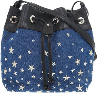 Jimmy Choo London blue blue Leather Shoulder Bag (Pre-Owned)