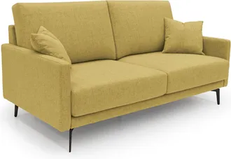 Divani.Store Saturno Sof&aacute; Moderno En Tela Suave E Impermeable 140 Cm Amarillo