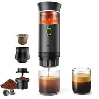 OEM Cafetera Port&aacute;til, M&aacute;quina De Espresso Con Funci&oacute;n De Calentamiento, Compatible Con C&aacute;psulas De Caf&eacute; Molido, Ideal Para Coche, Cami&oacute;n O Acampada