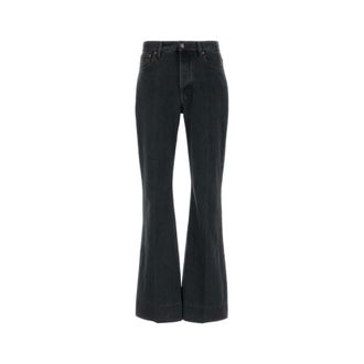 Valentino Garavani Flared Jeans, male, Black, Size: W31 Washed Flared Jeans