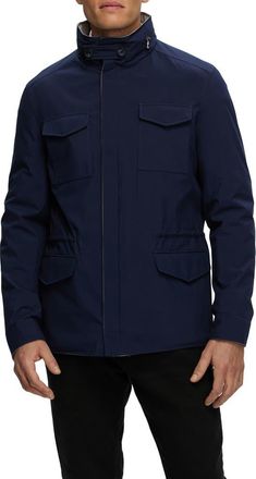 Gorski Lightweight Reversible Jacket in Navy/light Beige at Nordstrom, Size Large