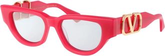 Valentino Garavani Stijlvolle Zonnebril V - DUE - unisex - Zonnebrillen - Roze - 50 MM - Accessoires