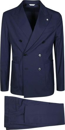 Manuel Ritz Heren, Pakken, Blauw, Maat: 2XL