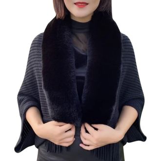 Generic todays offers special deals my orders Womens Scarves Lightweight Fall Ladies Knitted Loose Thickened Shawl Coat Faux Plush Collar Scarf Wrap Tassel Fr