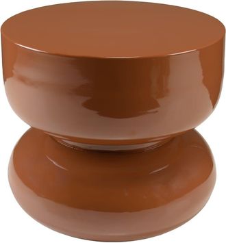 Macabane Mesa auxiliar de dise&ntilde;o en hierro marr&oacute;n